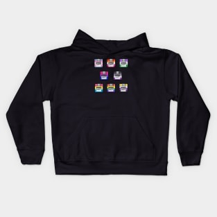 Pride Floppy Disk Set Kids Hoodie